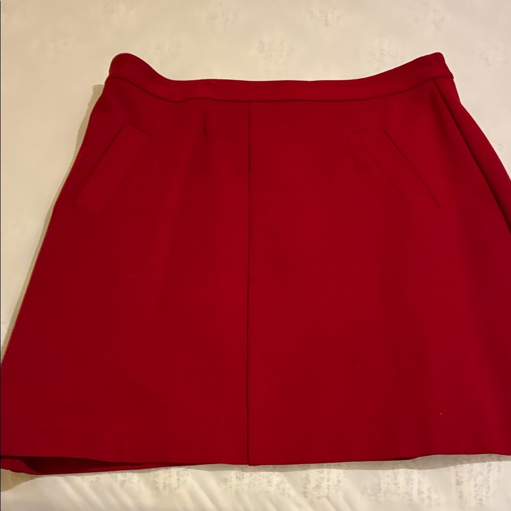 Mario Serrani Vibrant Red A-Line Skirt